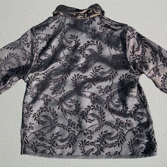 Floral patchwork reversible thin jacket, bohemian, boho chic hippie eclectic - Picture 9 of 9